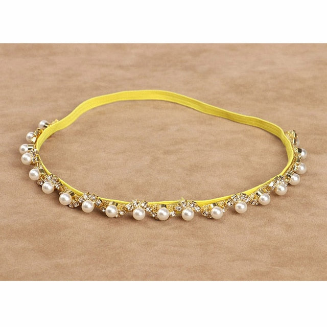 Sparkling Pearls Baby Head Band - Cozy Nursery