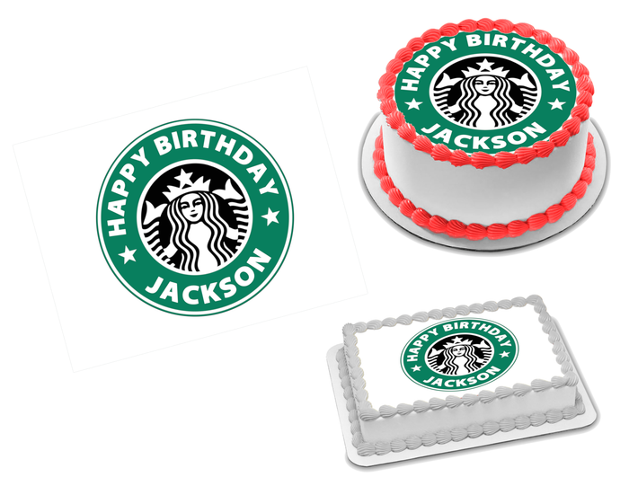 Starbucks Coffee Edible Image Frosting Sheet #4 (70+ sizes)