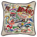 State of Idaho Hand-Embroidered Pillow
