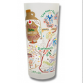 State of New Hampshire Frosted Glass Tumbler
