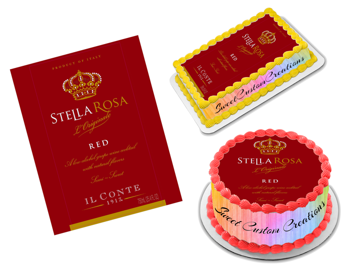 Stella Rosa Red Edible Image Frosting Sheet #6 (70+ sizes)