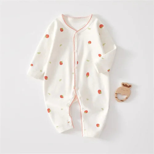 Strawberry & Love Baby Rompers