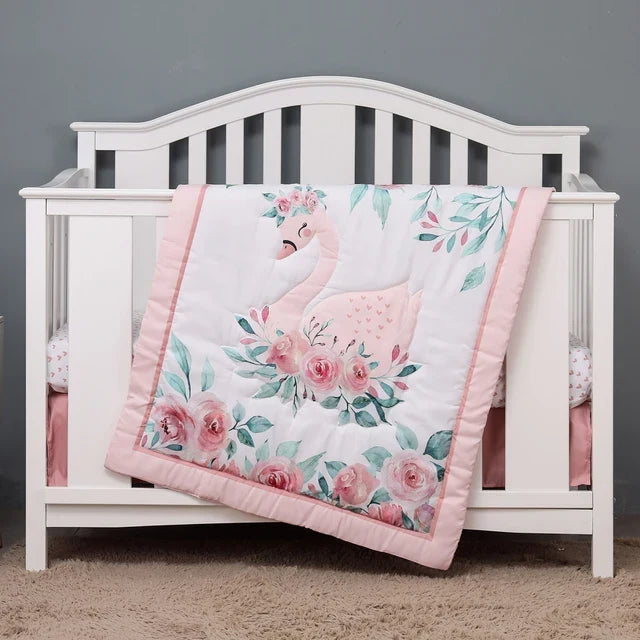 Swan Crib Bedding Set