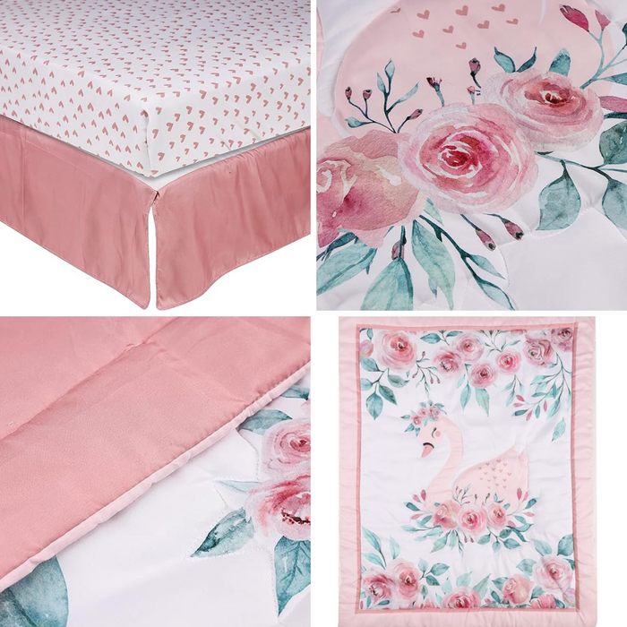 Swan Crib Bedding Set