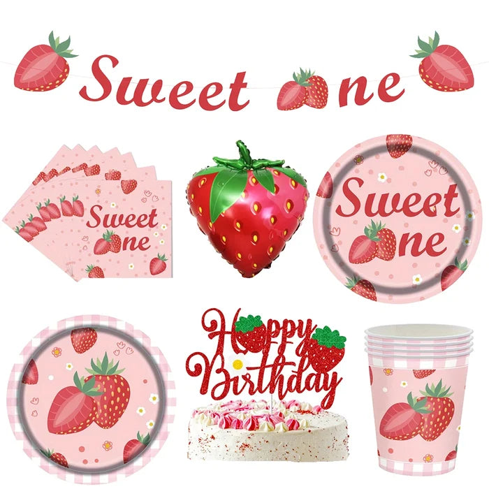 Sweet one Strawberry party decor