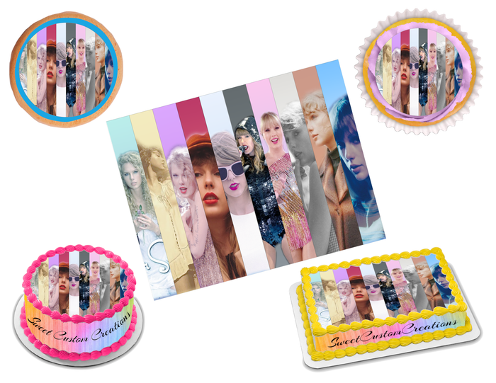 Taylor Swift Edible Image Frosting Sheet #1 (70+ sizes)