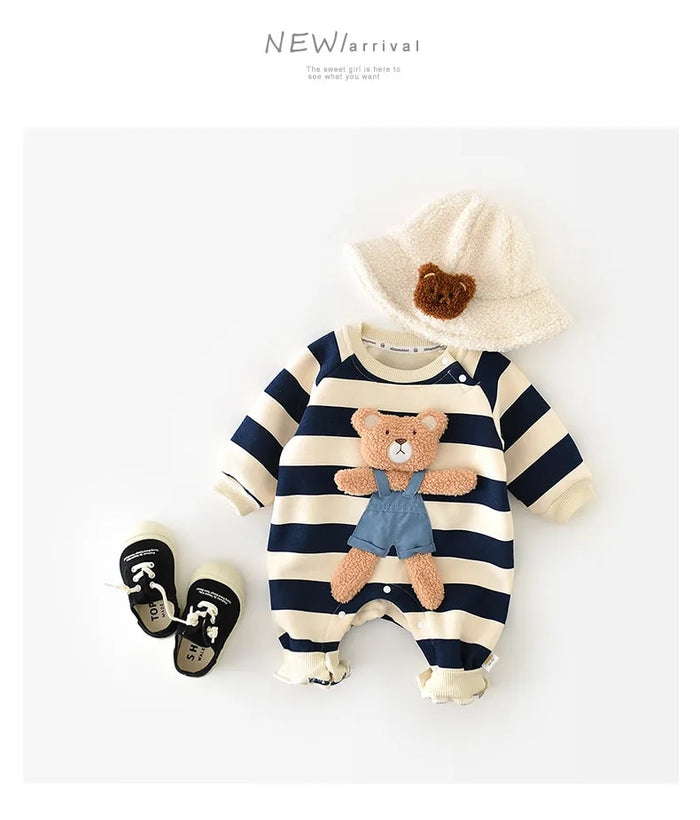 Teddy Bear Baby Newborn Romper - Cozy Nursery