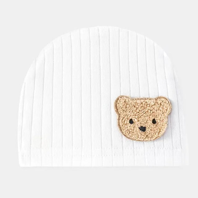 Teddy Bear Muslin Baby Romper + Hat - Cozy Nursery