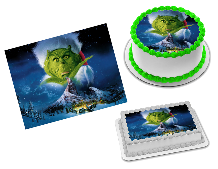 The Grinch Edible Image Frosting Sheet #12 (70+ sizes)