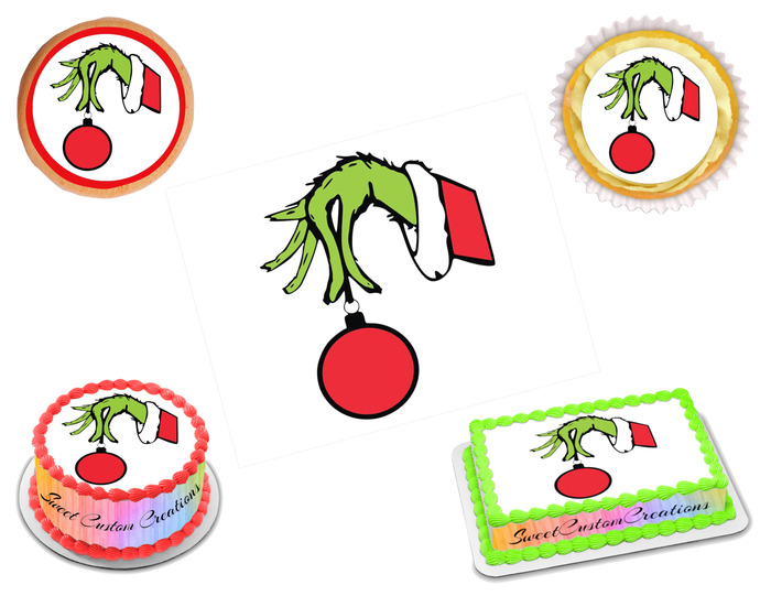 The Grinch Edible Image Frosting Sheet #15 (70+ sizes)