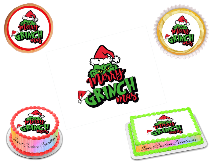 The Grinch Edible Image Frosting Sheet #22 (70+ sizes)
