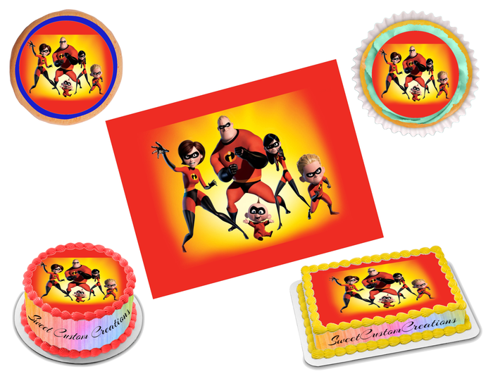 The Incredibles Edible Image Frosting Sheet #4 (70+ sizes)