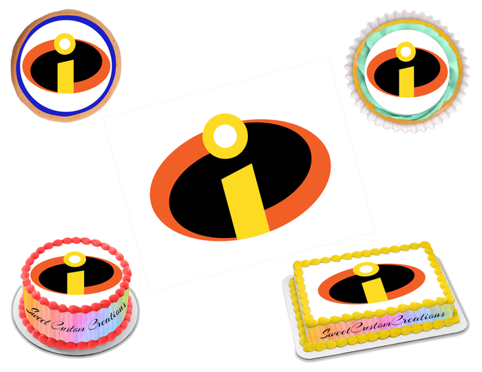 The Incredibles Logo Edible Image Frosting Sheet #1 (70+ sizes)