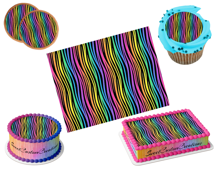 Tiger Print Edible Image Frosting Sheet #1 (80+ sizes)