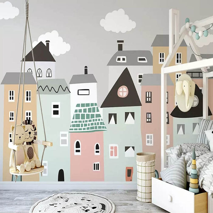 Town Mural Wallpaper