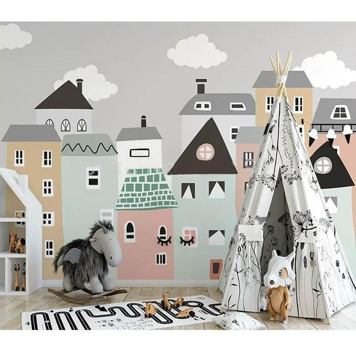 Town Mural Wallpaper