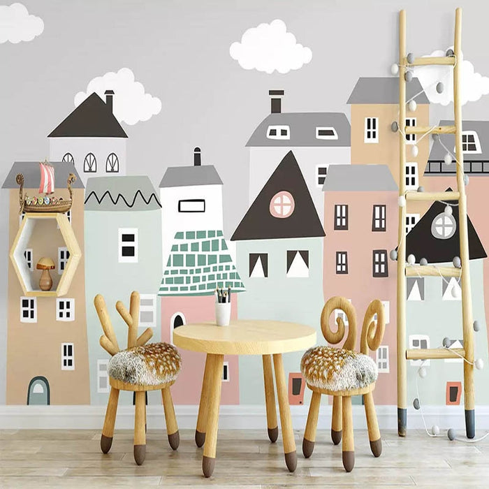 Town Mural Wallpaper