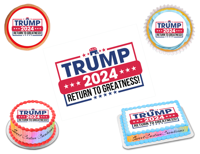 Trump Edible Image Frosting Sheet #19 (70+ sizes)