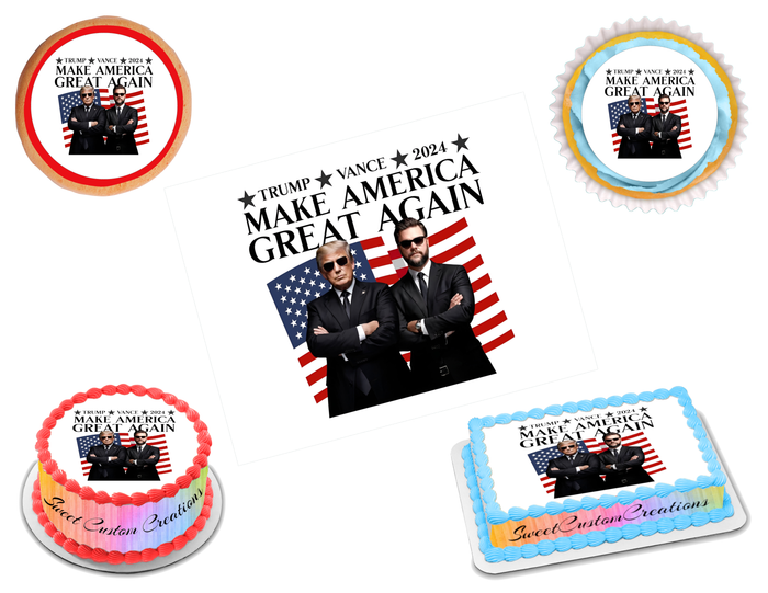 Trump Edible Image Frosting Sheet #25 (70+ sizes)