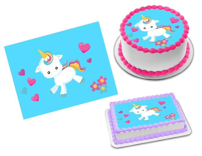Unicorn Edible Image Frosting Sheet #33 (70+ sizes)