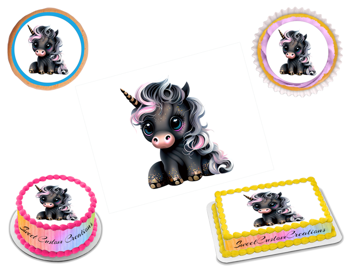 Unicorn Edible Image Frosting Sheet #51 (70+ sizes)