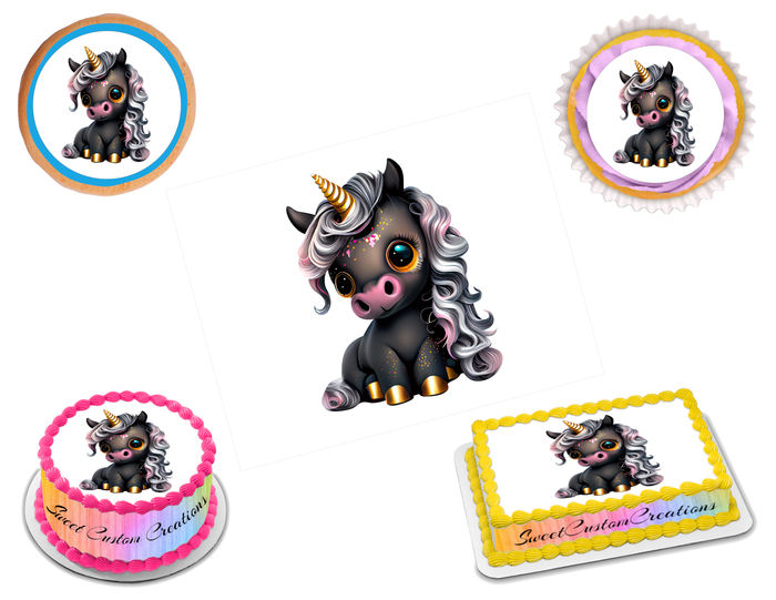 Unicorn Edible Image Frosting Sheet #52 (70+ sizes)