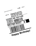 UPS 3 Day Label Edible Image Frosting Sheet #2 (80+ sizes)