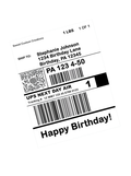 UPS Next Day Label Edible Image Frosting Sheet #5 (80+ sizes)