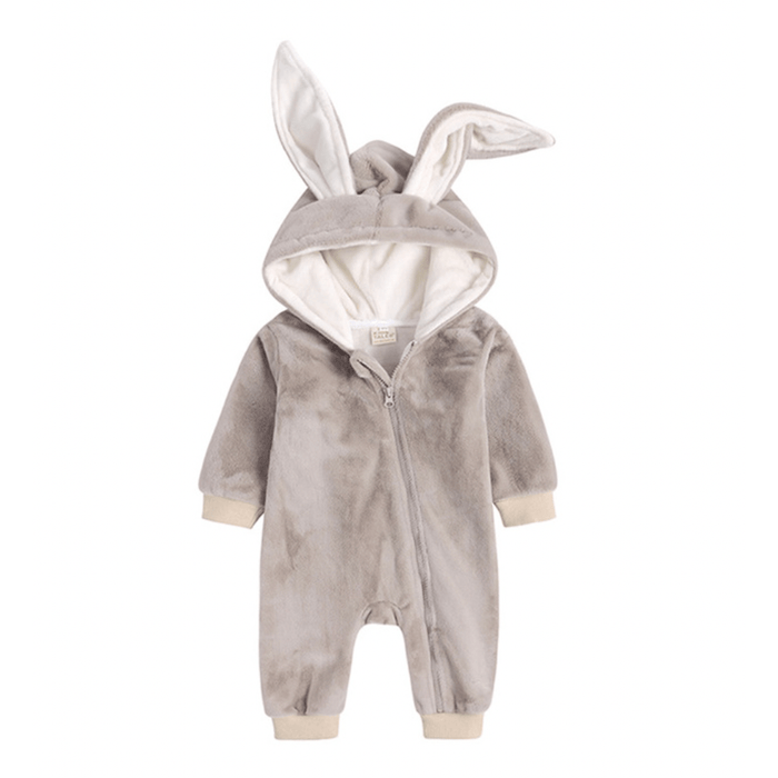 VELVET BUNNY BABY ROMPERS