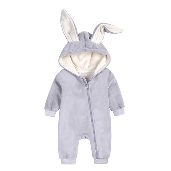 VELVET BUNNY BABY ROMPERS