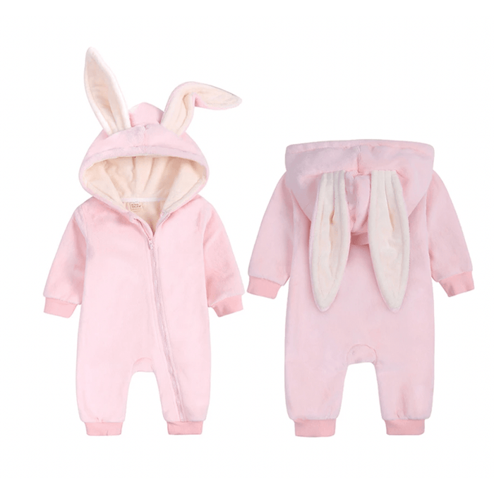 VELVET BUNNY BABY ROMPERS
