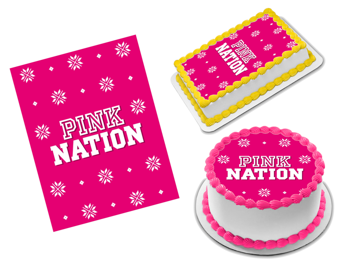 Victoria's Secret Pink Edible Image Frosting Sheet #12 (70+ sizes)