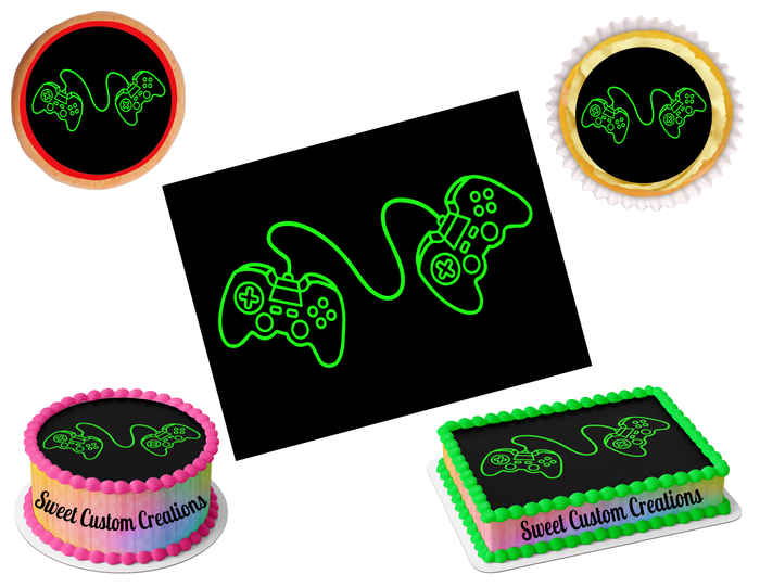 Video Game Controllers Edible Image Frosting Sheet #4 Topper (70+ sizes)