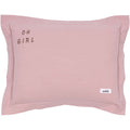 WASHED COTTON PILLOW "OH GIRL" - Cozy Nursery