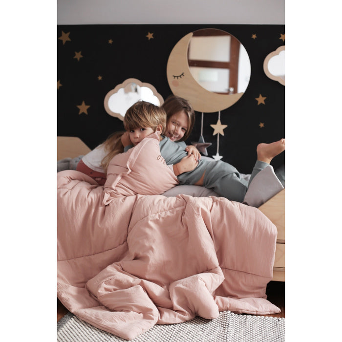 WASHED COTTON QUILT DUSTY PINK - Cozy Nursery