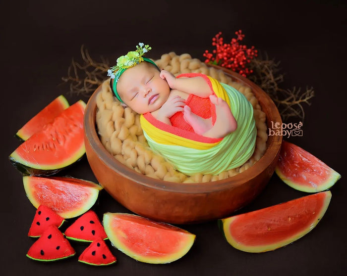 Watermelon Baby Newborn Wraps for Photography Bundle - Cozy Nursery