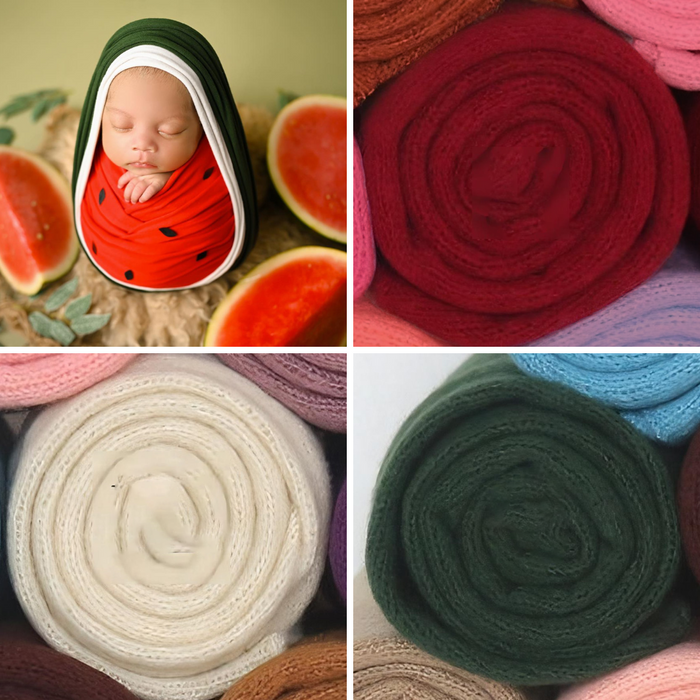 Watermelon Baby Newborn Wraps for Photography Bundle - Cozy Nursery