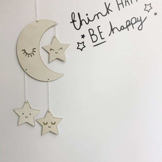Wooden Moon Nursery Decor - Cozy Nursery