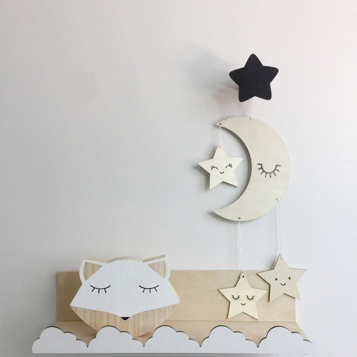Wooden Moon Nursery Decor - Cozy Nursery