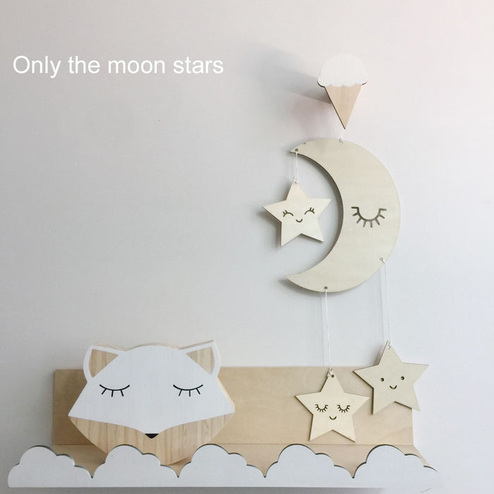 Wooden Moon Nursery Decor - Cozy Nursery
