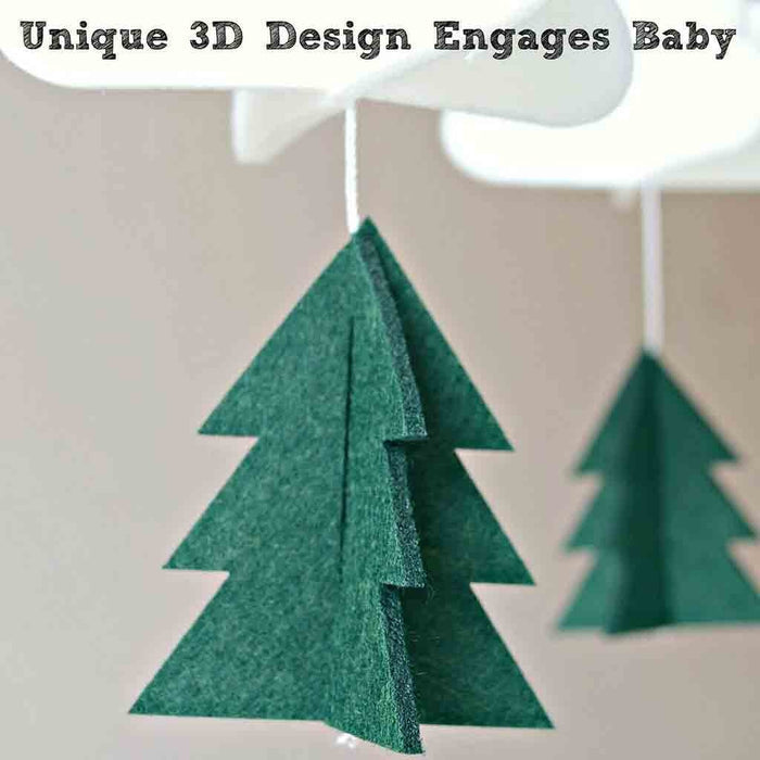 Woodland Felt Hanging Crib Mobile - Cozy Nursery