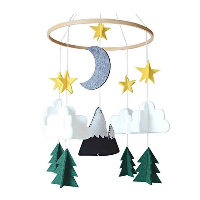 Woodland Felt Hanging Crib Mobile - Cozy Nursery